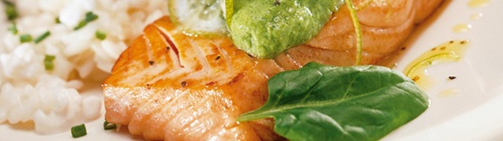 Lachs mit Wasabi-Sojabohnencreme