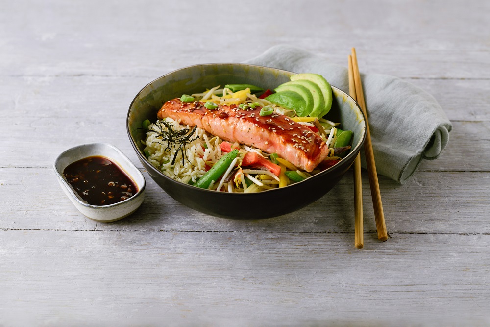 Lachs Teriyaki Bowl