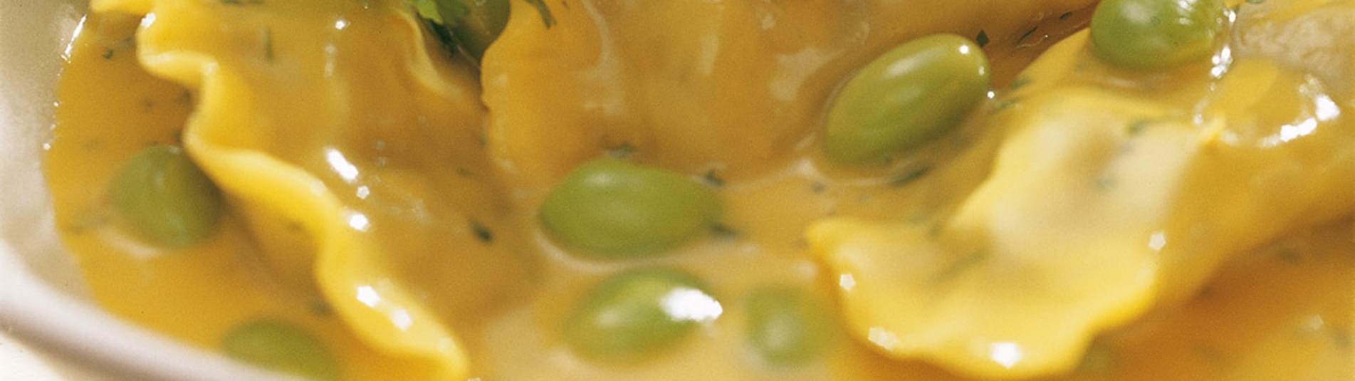 Sojabohnen-Ravioli