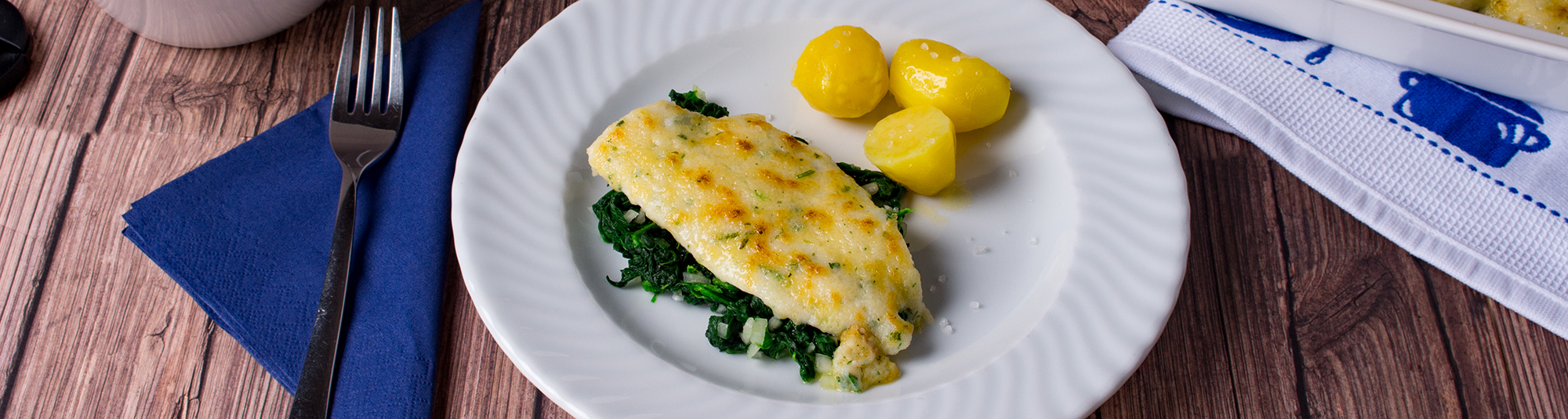 Überbackene Schollenfilets